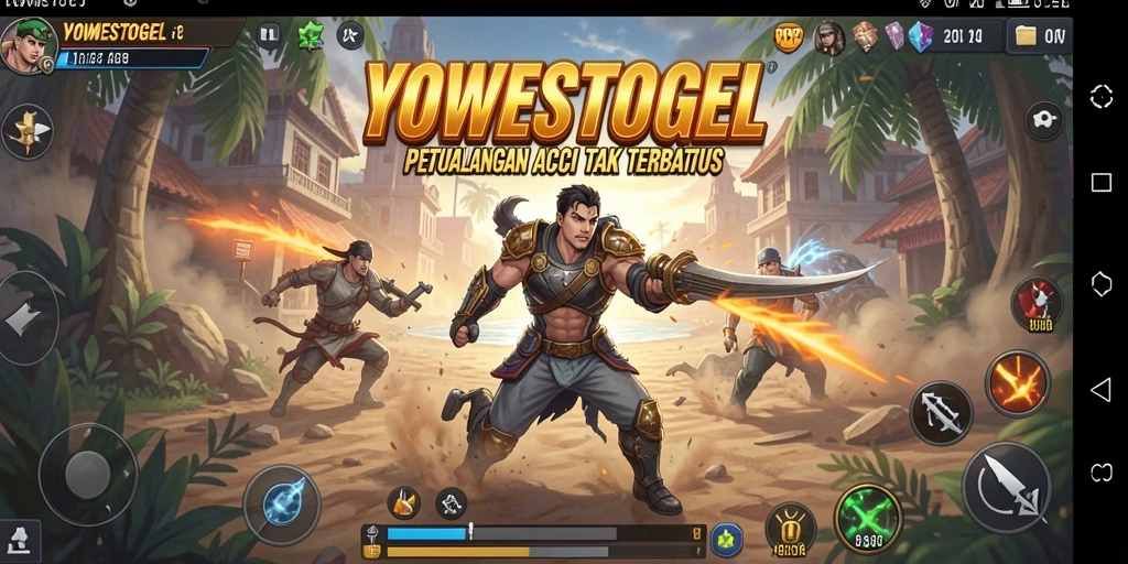 Tampilan seru dari gameplay YOWESTOGEL yang penuh aksi.